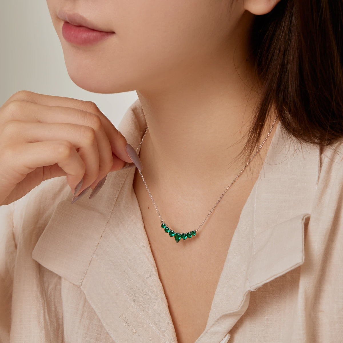 [Luxe Jewels]Dainty Colorful Heart Necklace