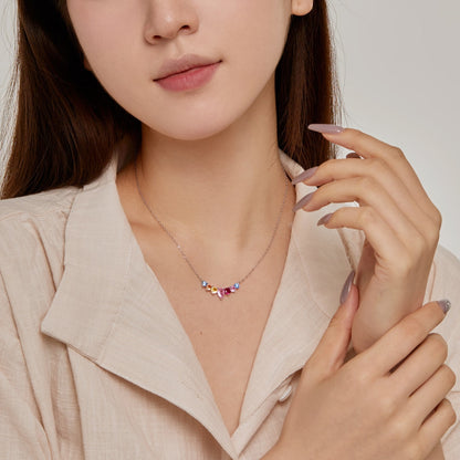 [Luxe Jewels]Dainty Colorful Heart Necklace