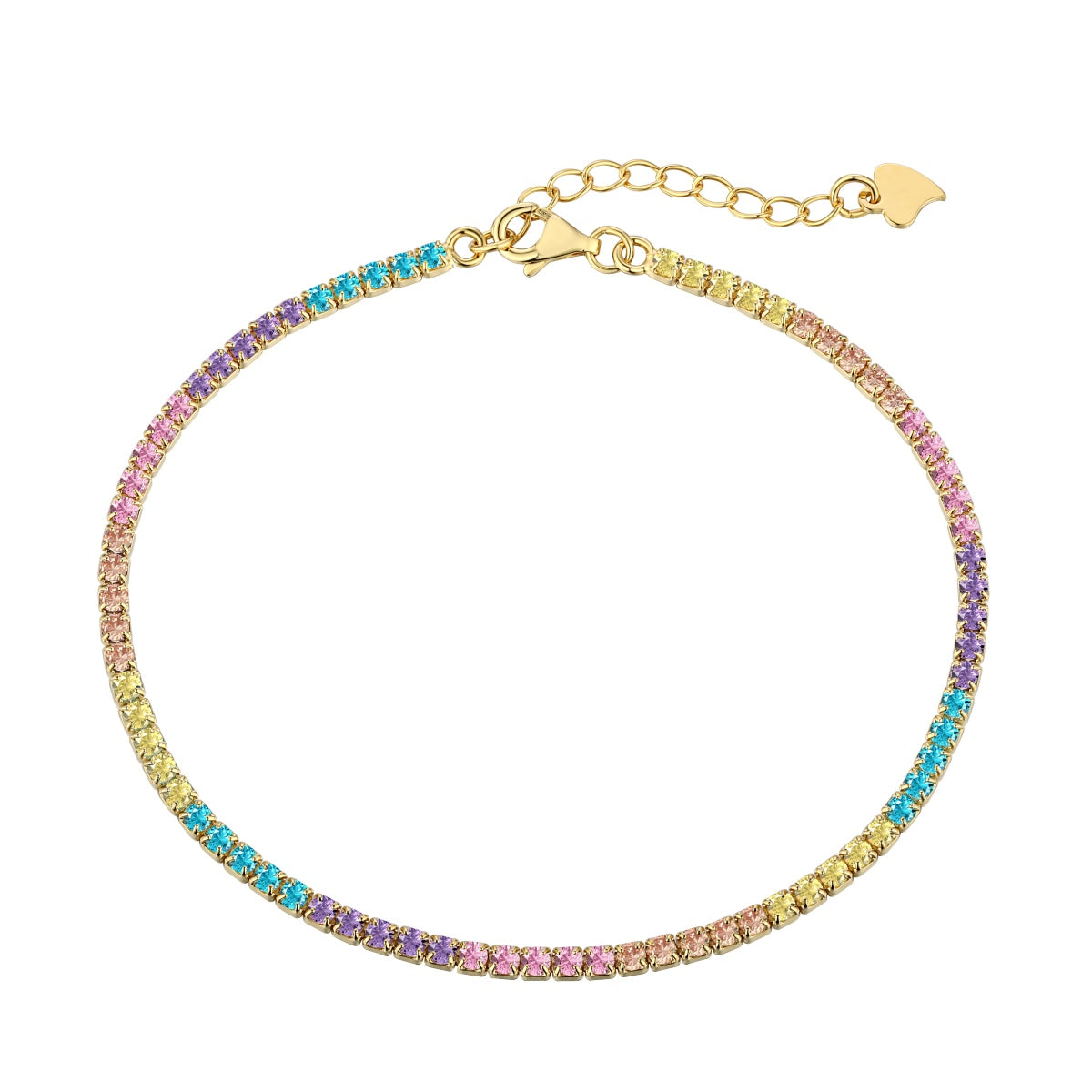 [Luxe Jewels]Dazzling Colorful Round Cut Daily Bracelet