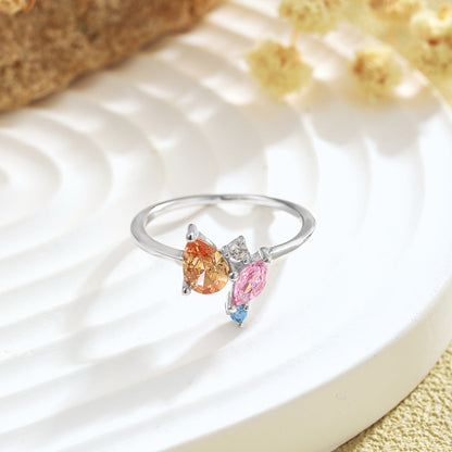 [Luxe Jewels]Radiant Colorful Multi Cut Daily Ring