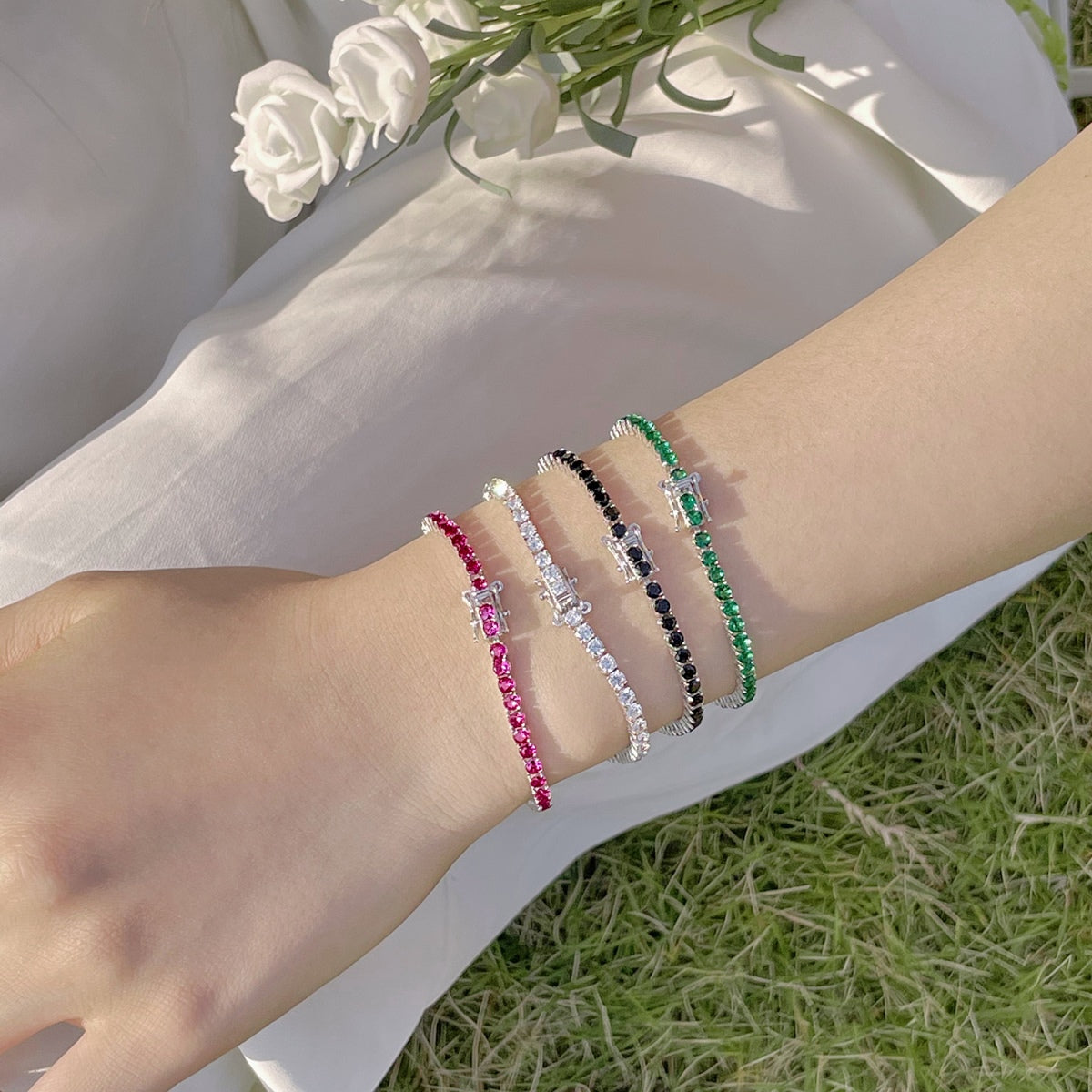 [Luxe Jewels]Radiant Colorful Round Cut Party Bracelet