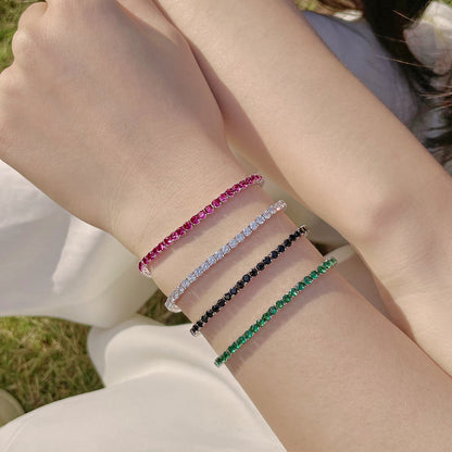 [Luxe Jewels]Radiant Colorful Round Cut Party Bracelet