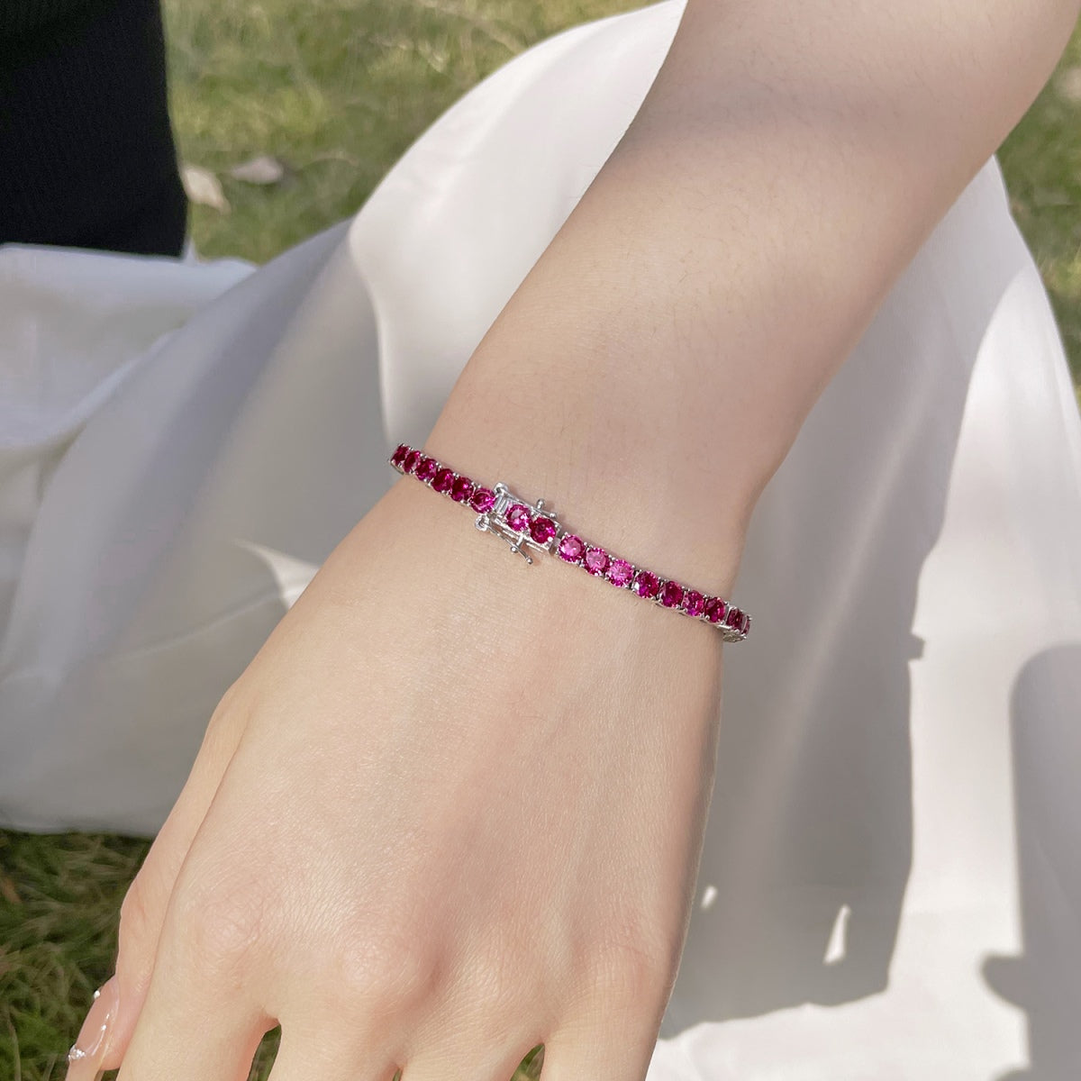 [Luxe Jewels]Radiant Colorful Round Cut Party Bracelet