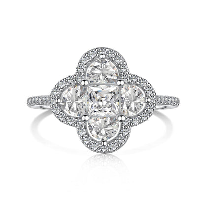 [Luxe Jewels]Luxurious Eternity Flower Shape Banquet Ring