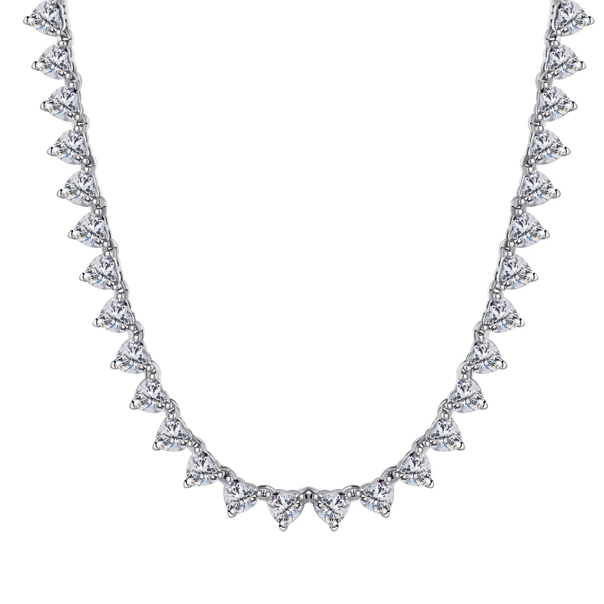 [Luxe Jewels]Ornate Heart Cut Tennis Necklace