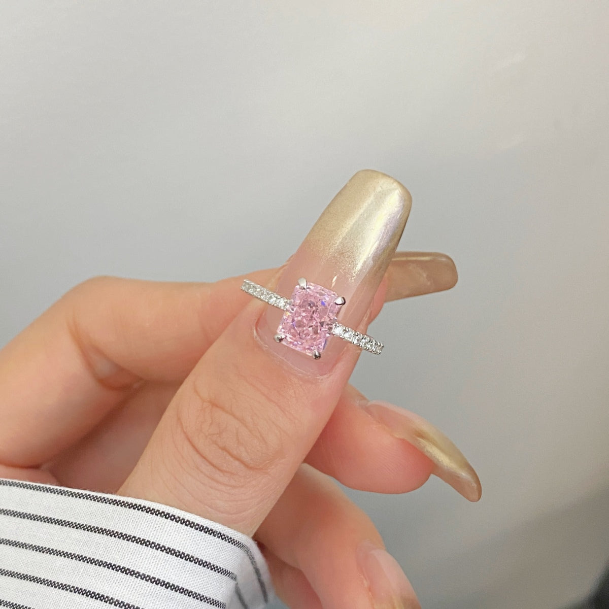 [Luxe Jewels]2.0 Carat Dazzling Sparkling Radiant Cut Party Ring