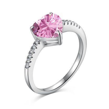 [Luxe Jewels]2.0 Carat Dazzling Lustrous Heart Cut Lover Ring