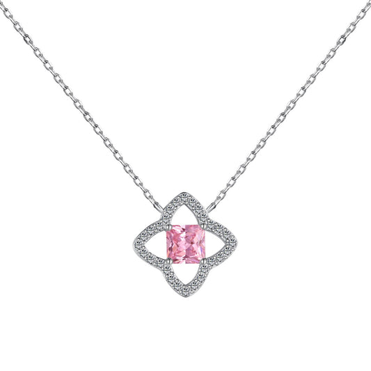 [Luxe Jewels]Exquisite Flower Shape Princess Cut Necklace