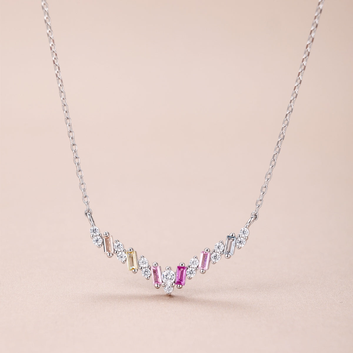 [Luxe Jewels]Dazzling Rainbow Necklace