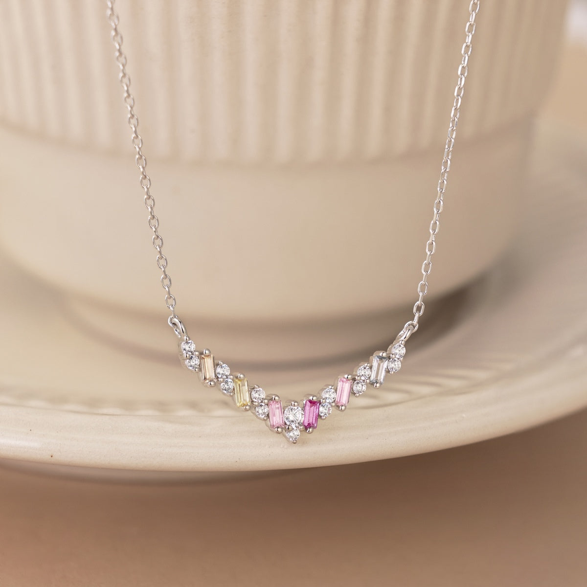 [Luxe Jewels]Dazzling Rainbow Necklace