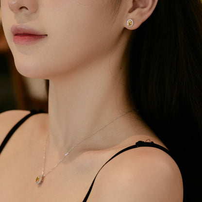 [Luxe Jewels]Delicate Unique Oval Cut Daily Earrings