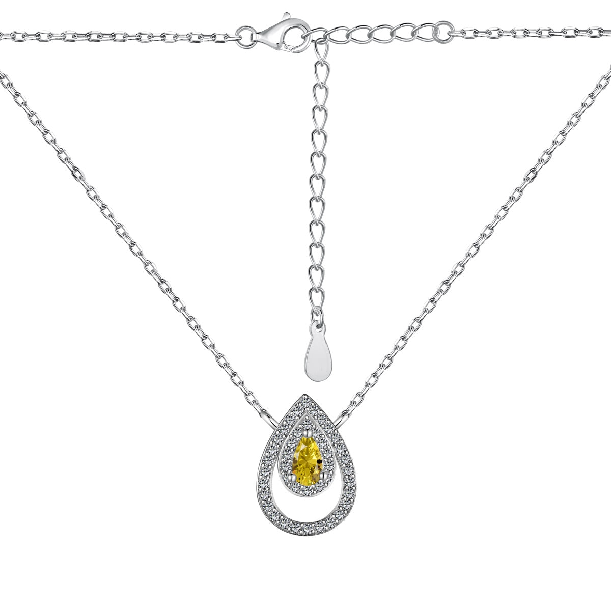 [Luxe Jewels]Sparkling Pear Cut Necklace