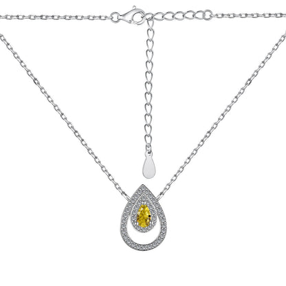 [Luxe Jewels]Sparkling Pear Cut Necklace