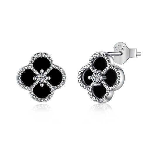 [Luxe Jewels]Four-Leaf Clover Flower Shape Exquisite Earrings