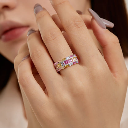 [Luxe Jewels]Dazzling Colorful Radiant Cut Party Ring