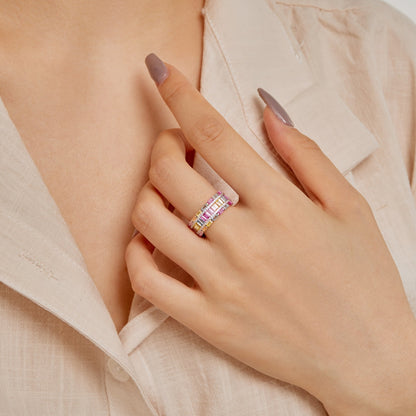 [Luxe Jewels]Dazzling Colorful Radiant Cut Party Ring