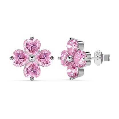 [Luxe Jewels]Four-Leaf Clover Ball Earrings