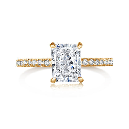 [Luxe Jewels]2.0 Carat Dazzling Sparkling Radiant Cut Party Ring