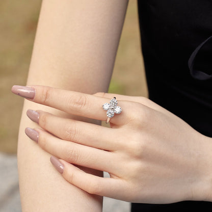 [Luxe Jewels]Four-Leaf Clover Eight-Pointed Star Ring