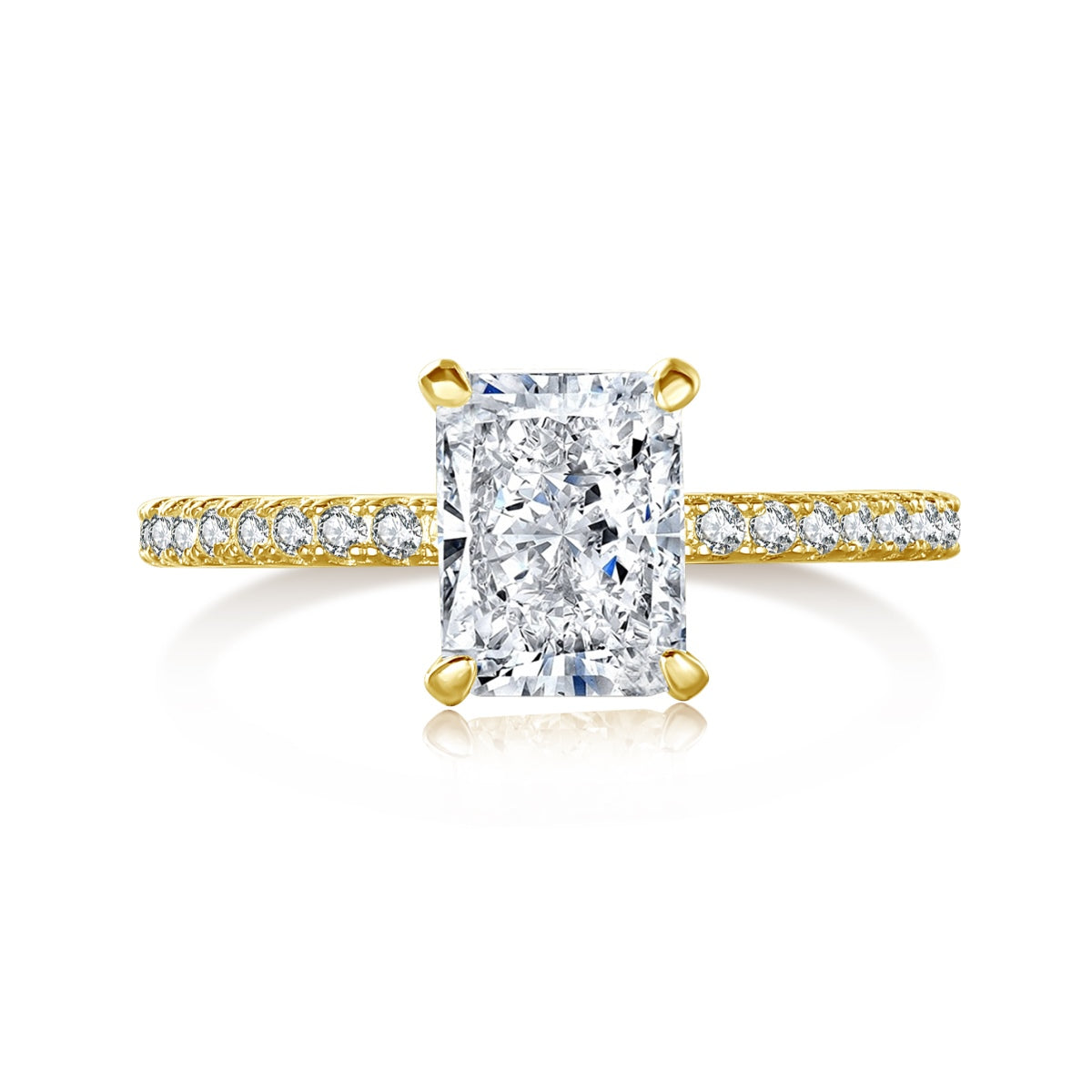 [Luxe Jewels]2.0 Carat Dazzling Sparkling Radiant Cut Party Ring