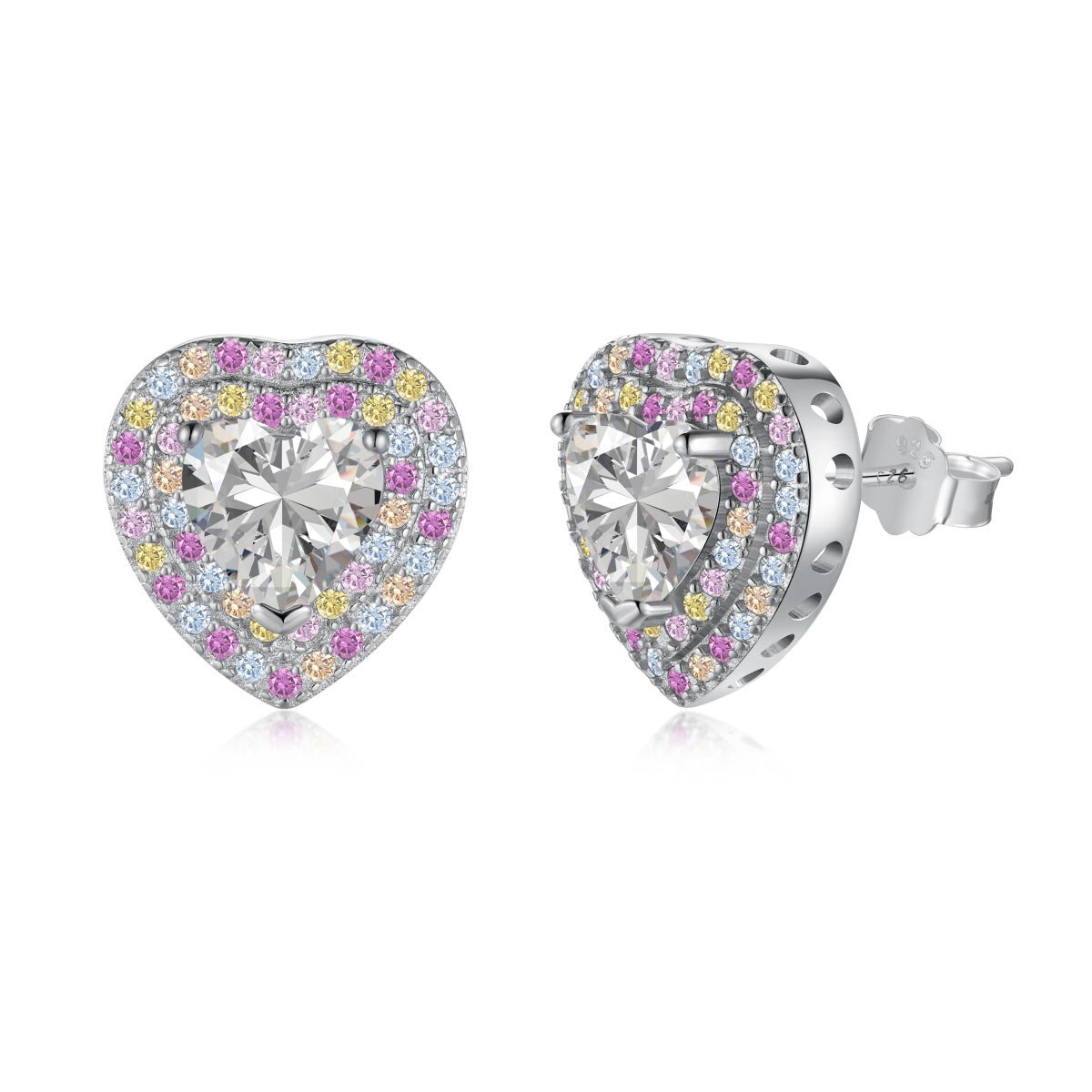 [Luxe Jewels]Dazzling Heart Shape Lover Earrings