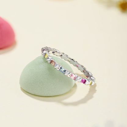 [Luxe Jewels]Charming Colorful Round Cut Daily Ring