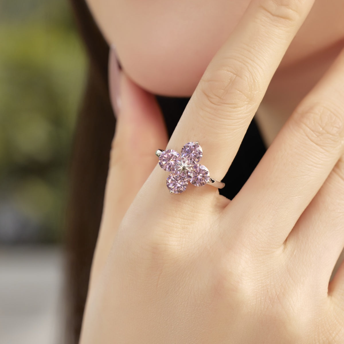 [Luxe Jewels]Four-Leaf Clover Eight-Pointed Star Ring