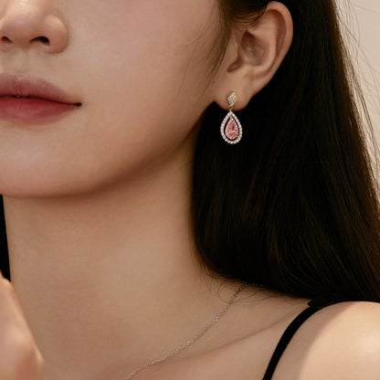 [Luxe Jewels]Ornate Delicate Water Drop Shape Banquet Earrings