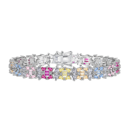 [Luxe Jewels]Delicate Colorful Multi Cut Party Bracelet