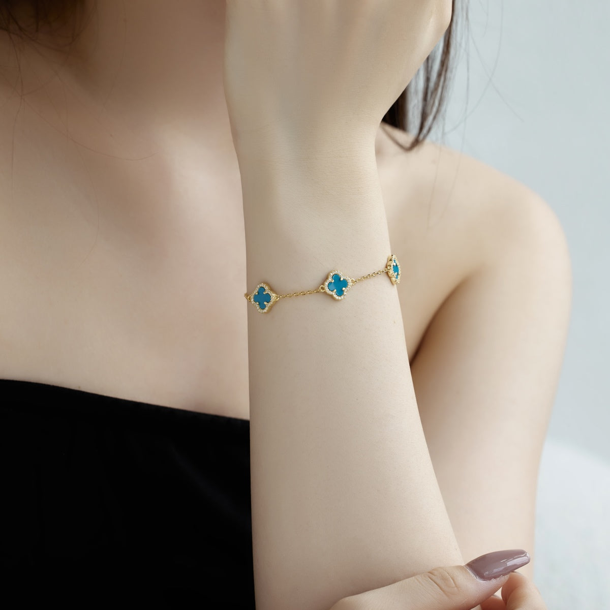 [Luxe Jewels]Four-Leaf Clover Exquisite Bracelet