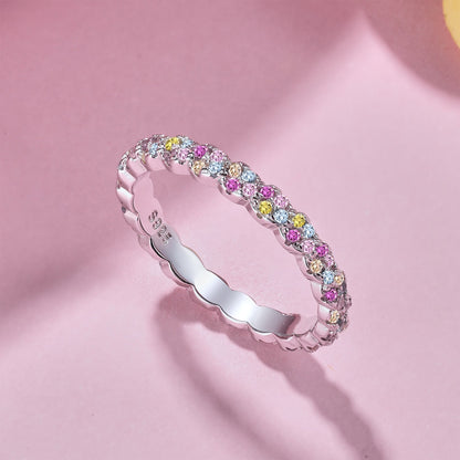 [Luxe Jewels]Dainty Ebullient Round Cut Daily Ring