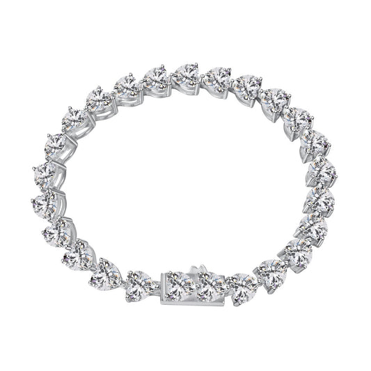 [Luxe Jewels]0.75 Carat Elegant Romantic Heart Shape Lover Bracelet