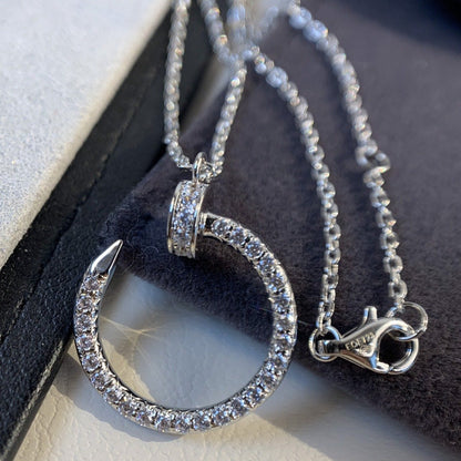 [Luxe Jewels]JUSTE NECKLACE SILVER DIAMONDS