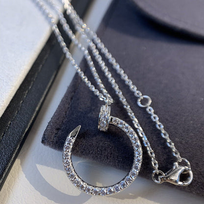 [Luxe Jewels]JUSTE NECKLACE SILVER DIAMONDS