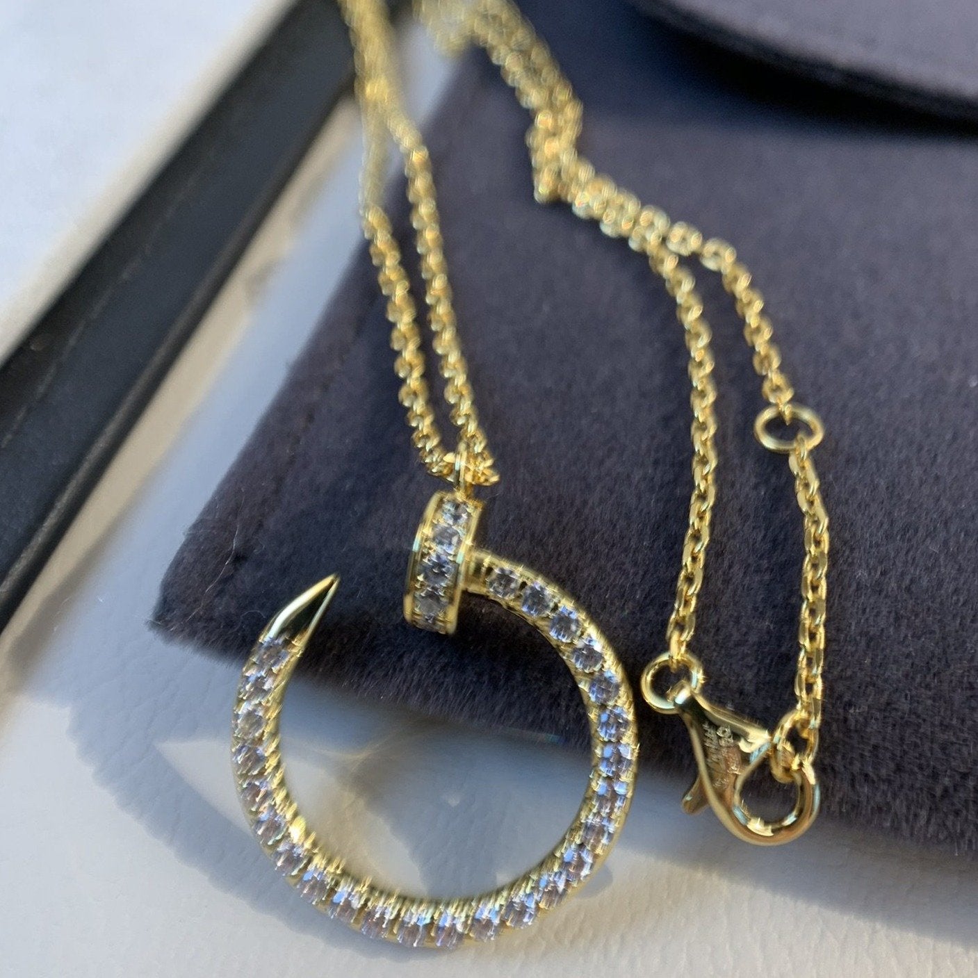 [Luxe Jewels]JUSTE NECKLACE GOLD DIAMONDS