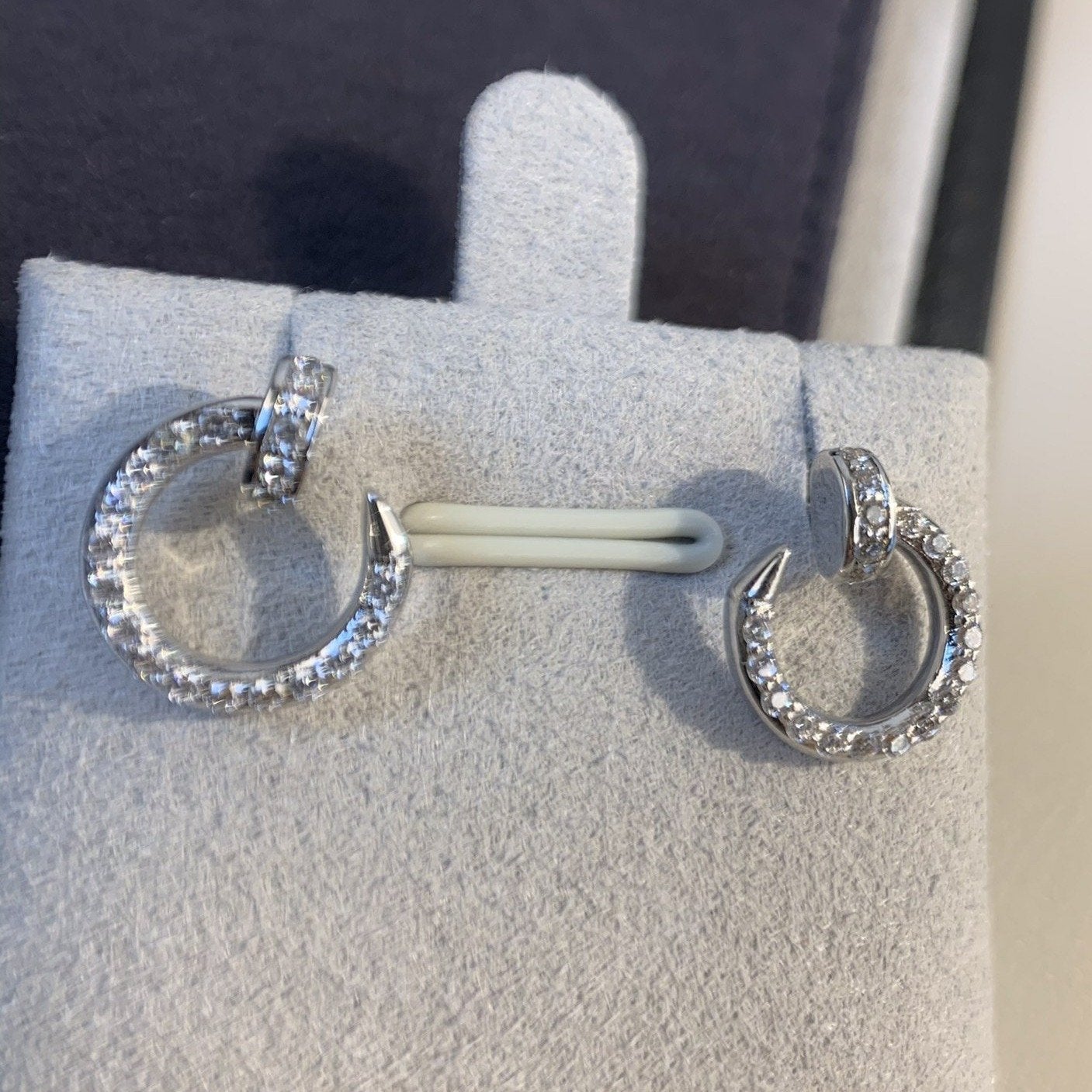 [Luxe Jewels]JUSTE EARRINGS SILVER DIAMONDS