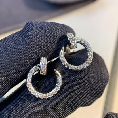 [Luxe Jewels]JUSTE EARRINGS SILVER DIAMONDS