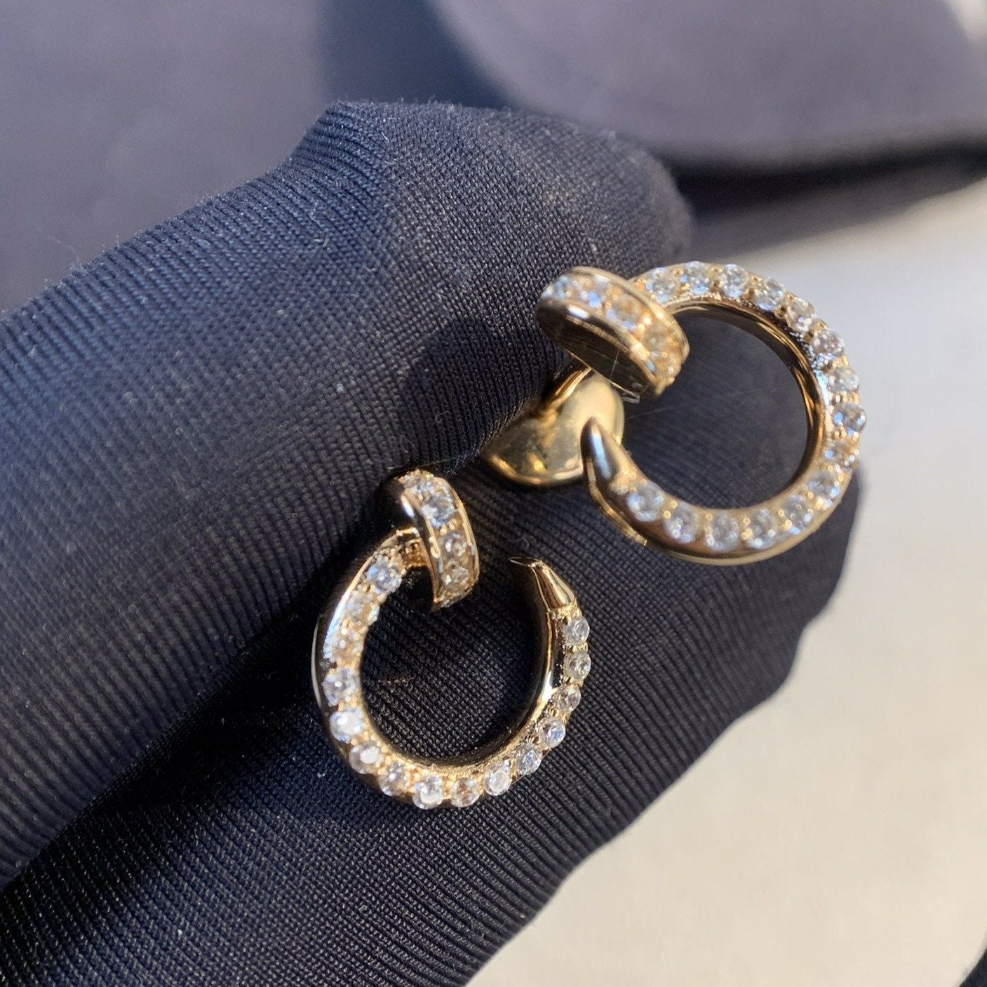 [Luxe Jewels]JUSTE EARRINGS GOLD DIAMONDS