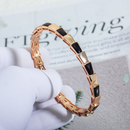 [Luxe Jewels]SERPENTI BRACELET PINK GOLD ONYX