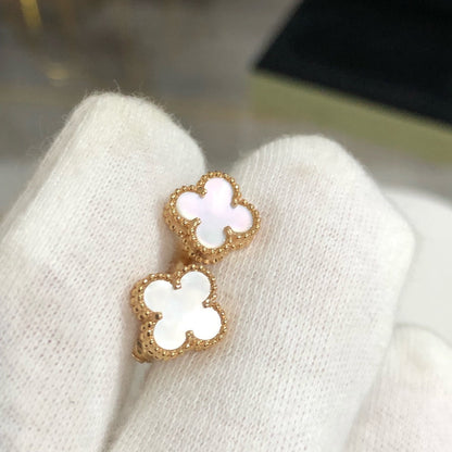 [Luxe Jewels]CLOVER MINI GOLD EARRINGS