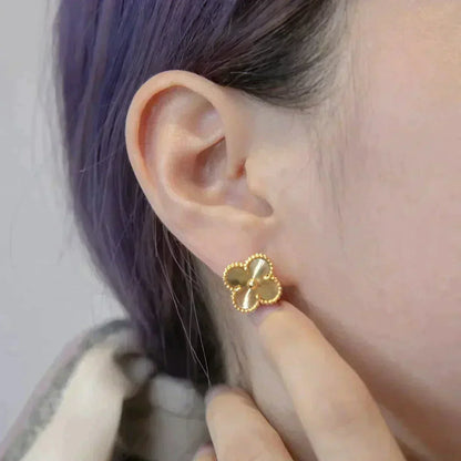 [Luxe Jewels]CLOVER MEDIUM 1 MOTIFS LASER EARRINGS