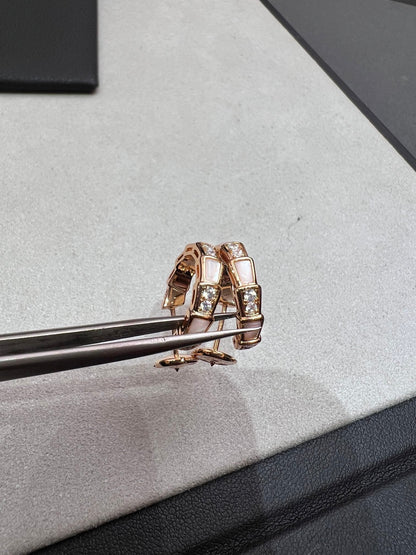 [Luxe Jewels]SERPENTI MOP PINK GOLD EARRINGS