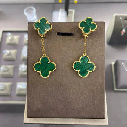 [Luxe Jewels]CLOVER 2 MOTIFS  EARRINGS (MULTIPLE CHOICESC