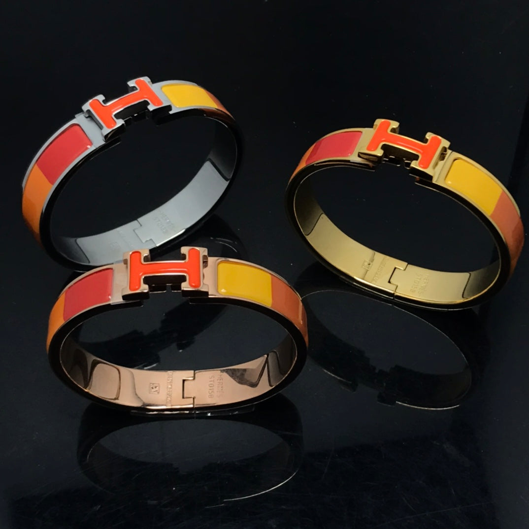 [Luxe Jewels]H BRACELET ORANGE RAINBOW CERAMIC