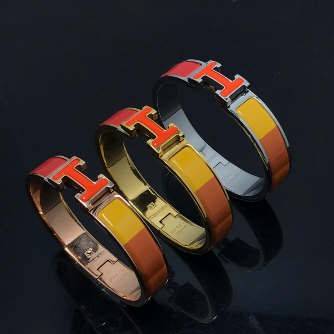 [Luxe Jewels]H BRACELET ORANGE RAINBOW CERAMIC