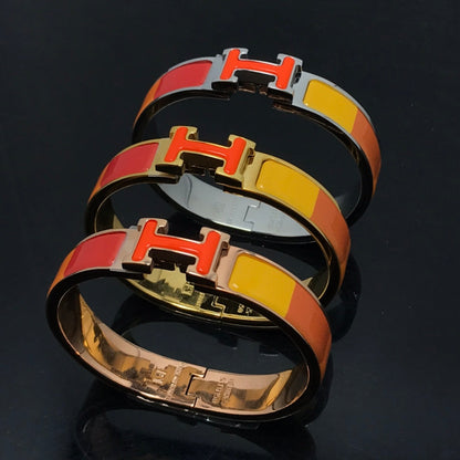 [Luxe Jewels]H BRACELET ORANGE RAINBOW CERAMIC