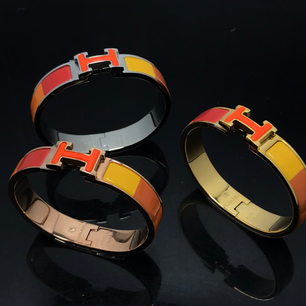 [Luxe Jewels]H BRACELET ORANGE RAINBOW CERAMIC