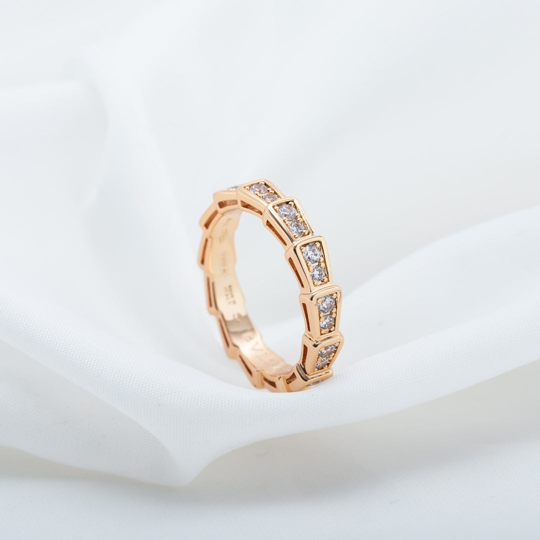 [MERA]SERPENTI RING ROTGOLD MIT DIAMANTEN 3MM