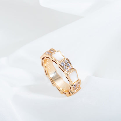 [MERA]SERPENTI RING ROTGOLD MIT DIAMANTEN 4MM