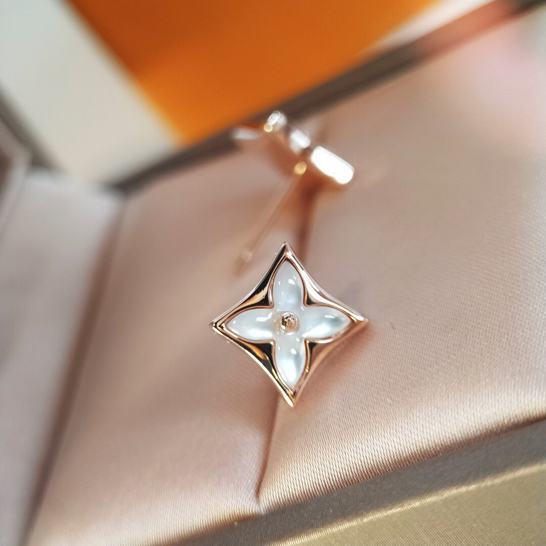 [Luxe Jewels]スターモップピンクゴールドイヤリング